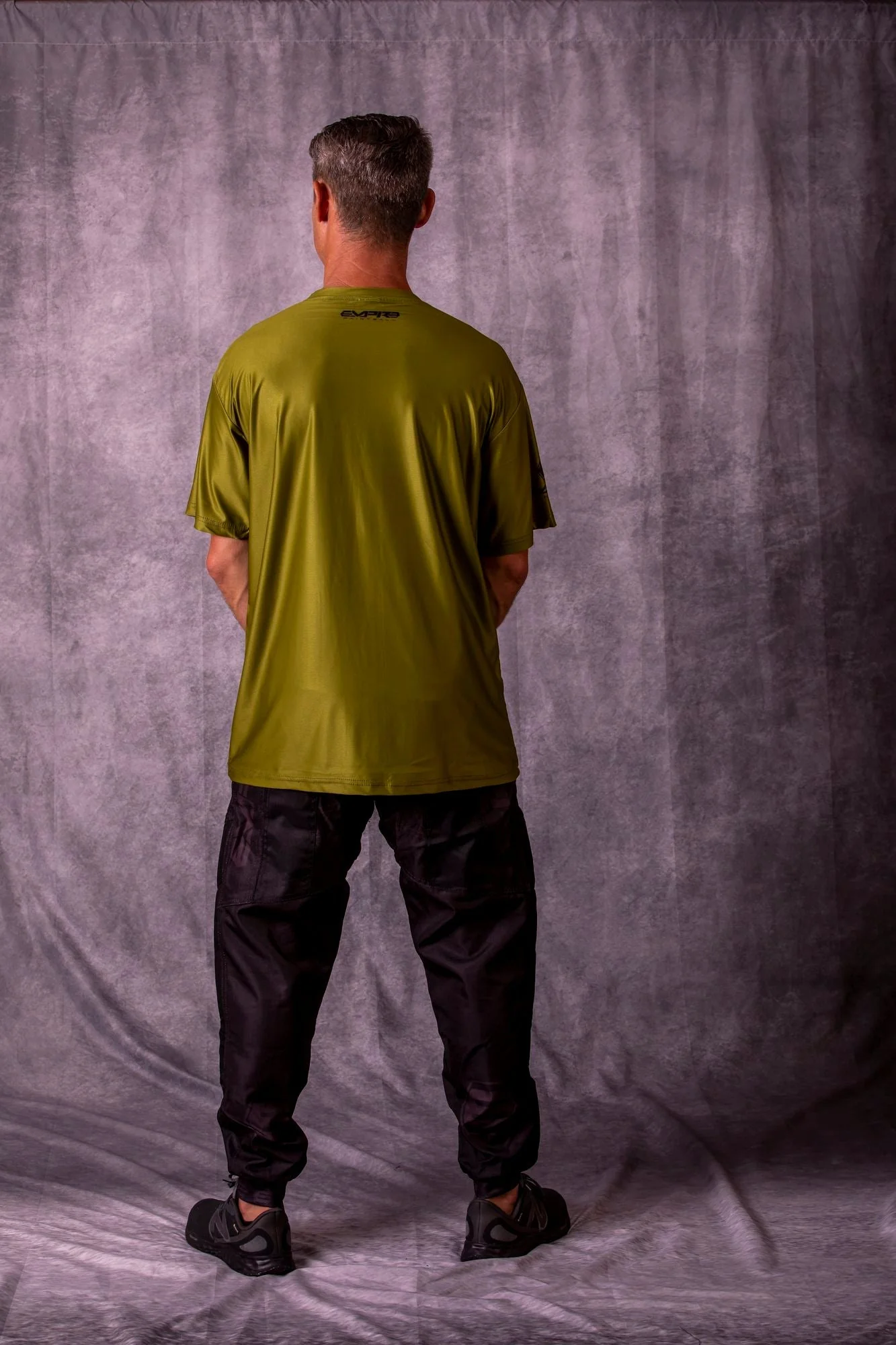 Empire Stretchy Soft T Shirt - EVS Schematics - Olive - Image 3