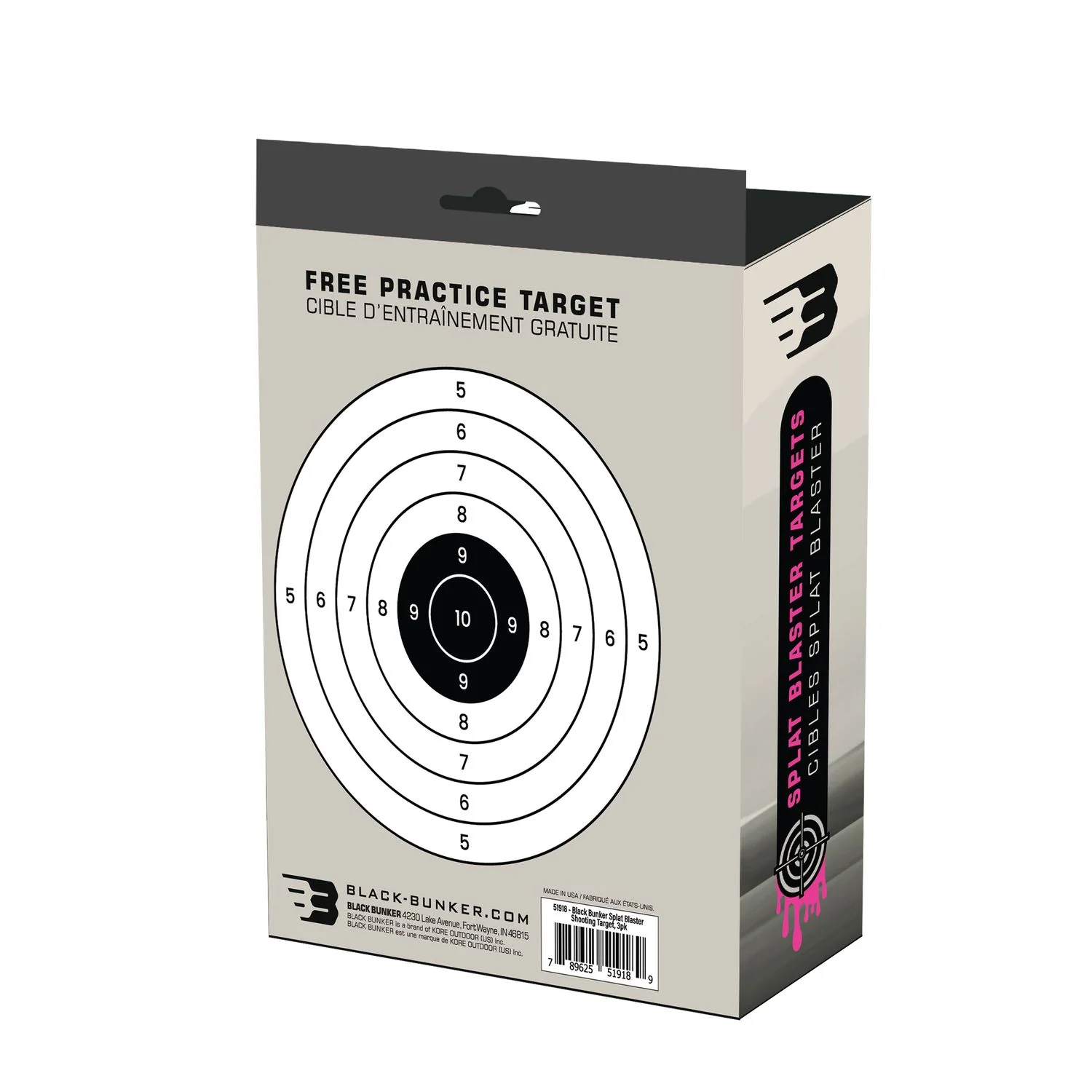 Black Bunker Splat Blaster Shooting Target, 3 pack - Image 4
