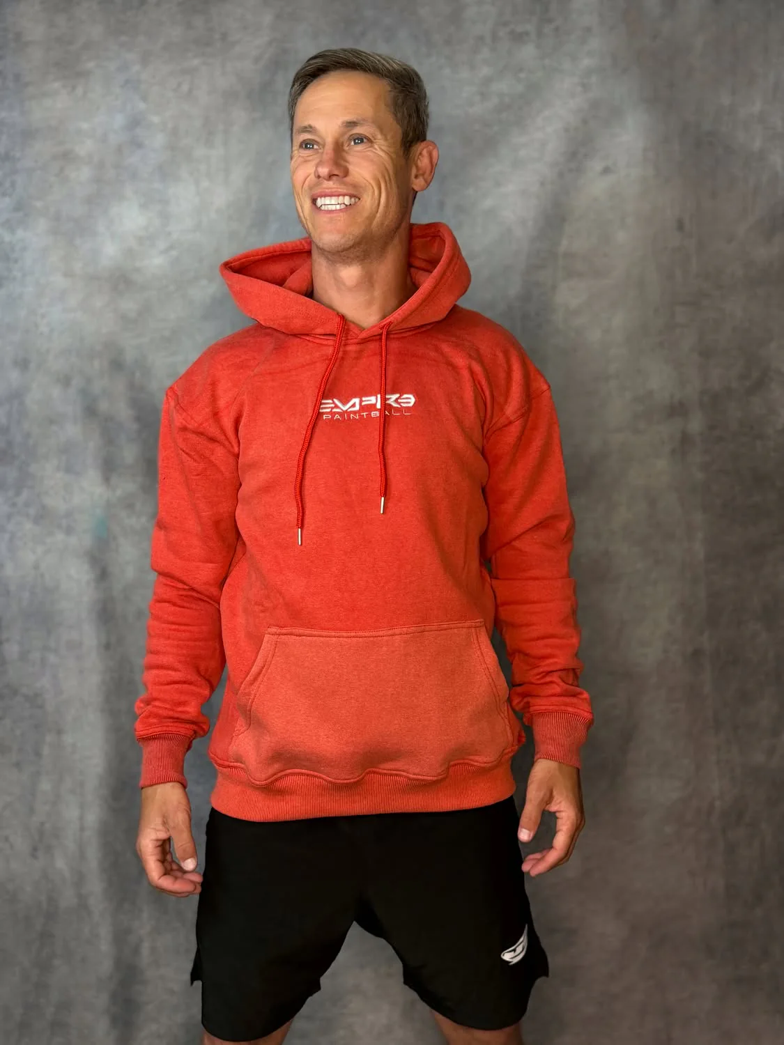 Empire Pull Over Hoodie - Stonewash - Red