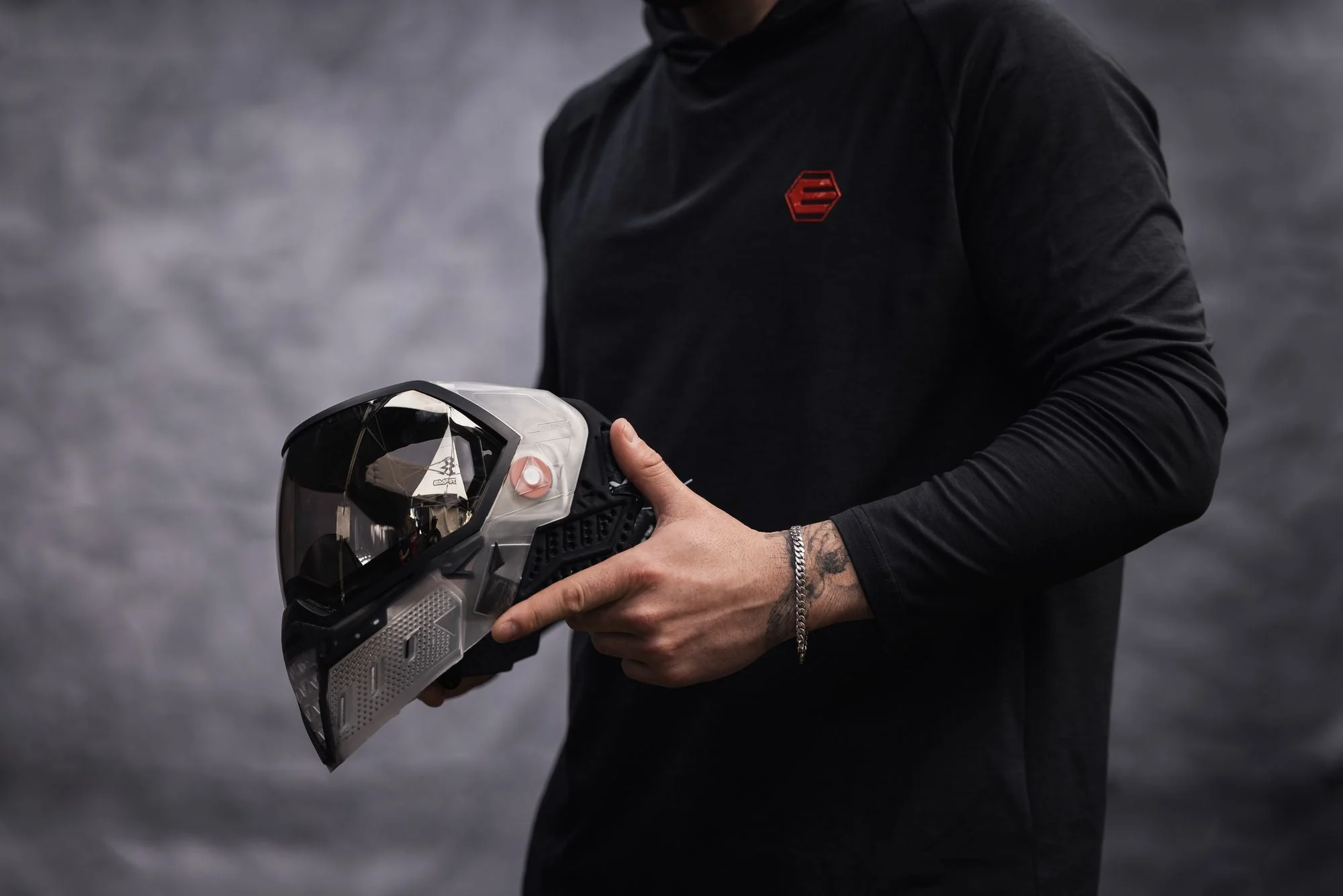 Empire Venture Breeze Hoody - Black with Red Logo - Image 2