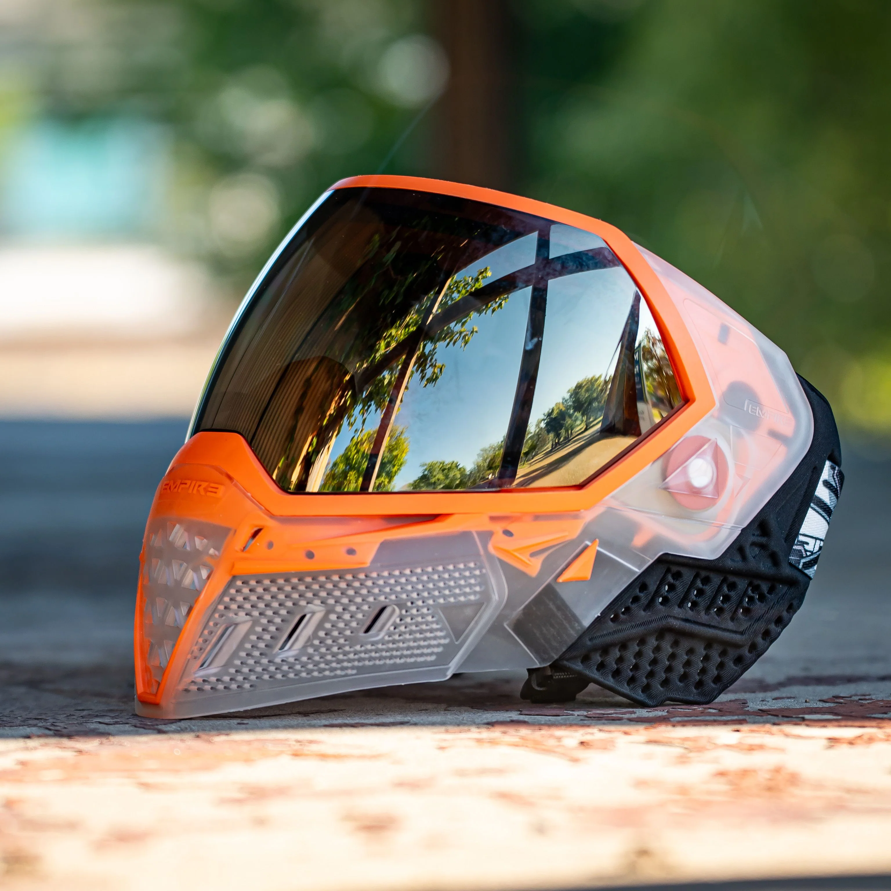Empire EVS Crystal Clear / Orange w/ Black Chrome Lens - Image 4