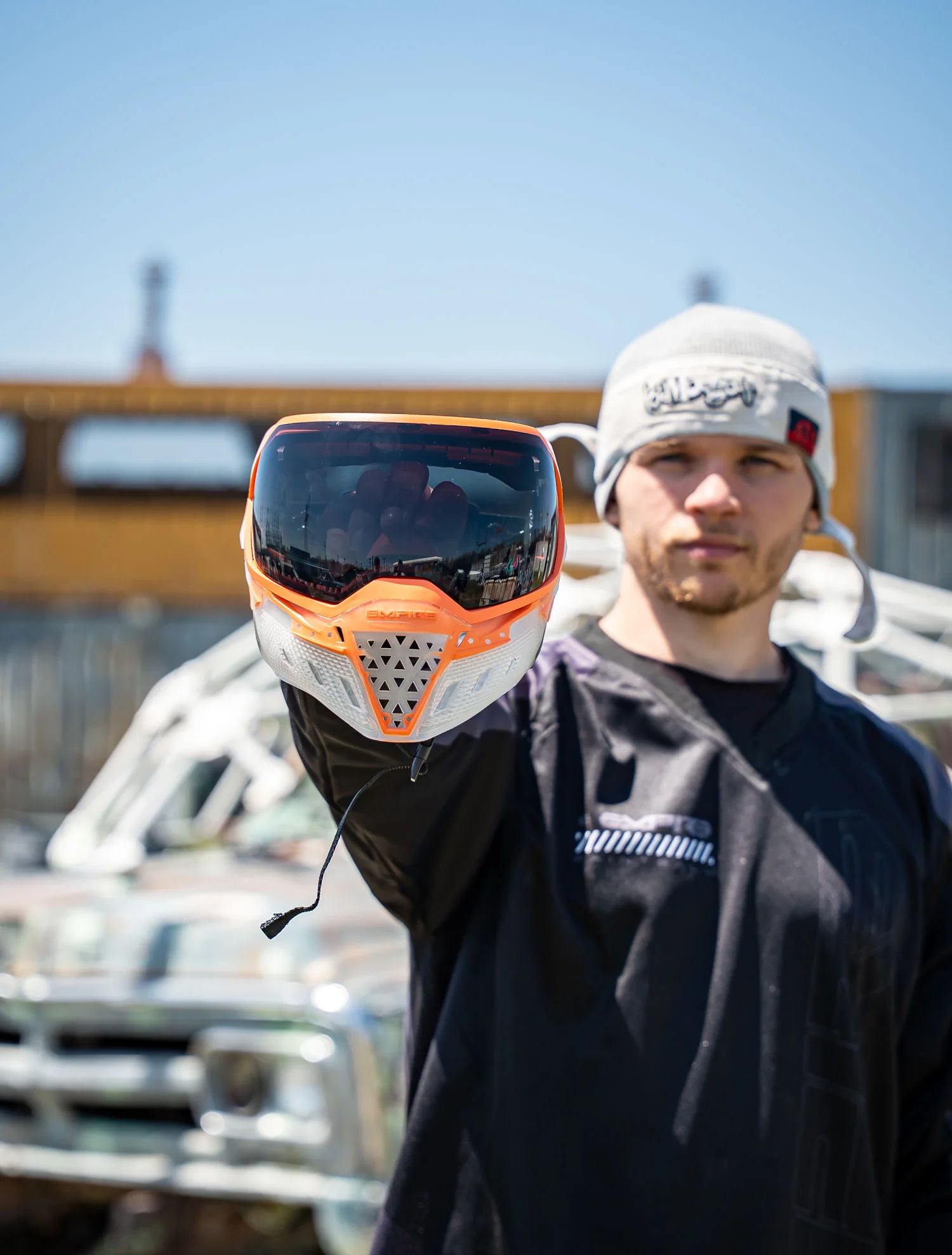 Empire EVS Crystal Clear / Orange w/ Black Chrome Lens - Image 6