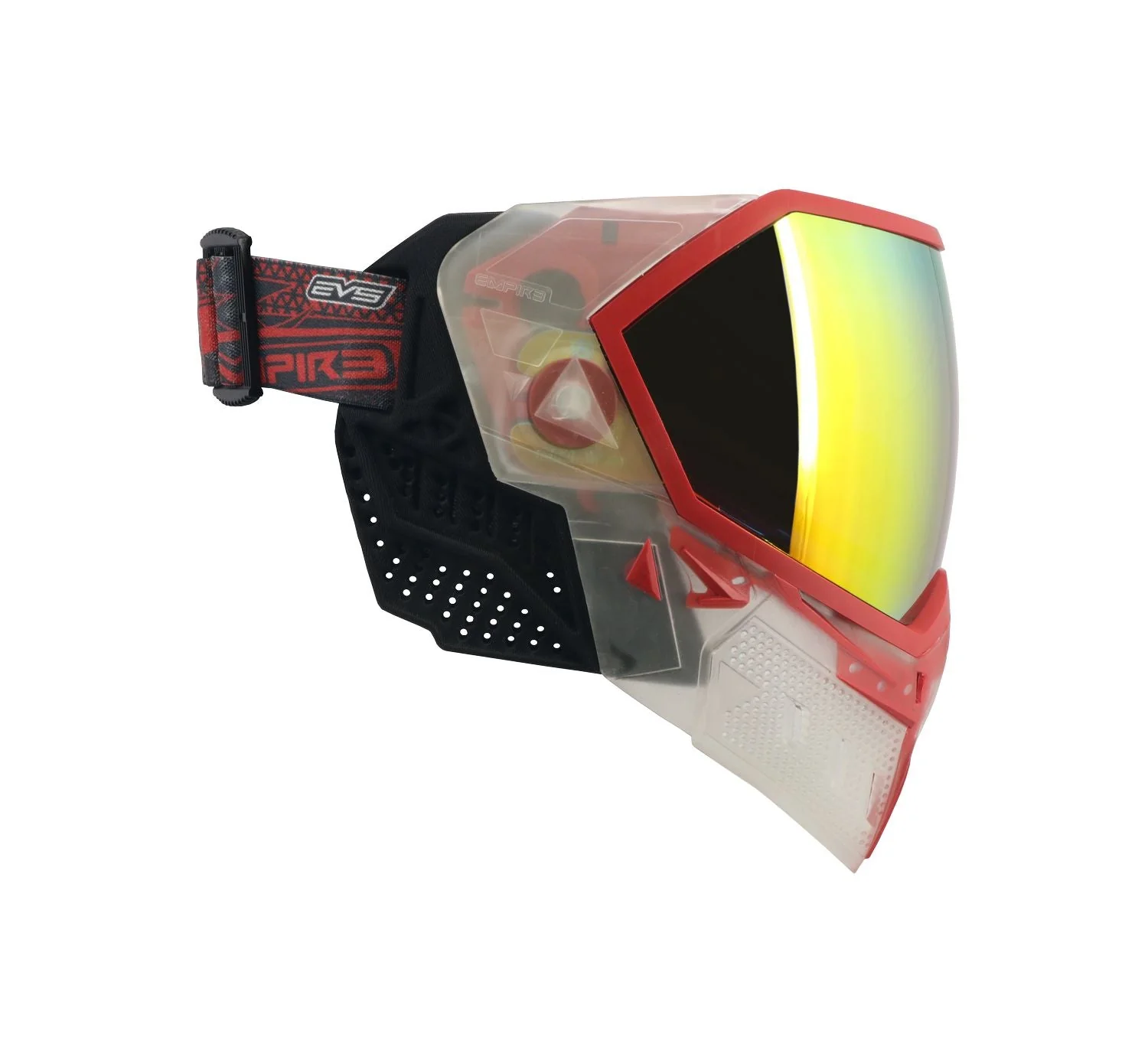 EVS Crystal SE Clear/Red w/ Fire Mirror Lens - Image 6