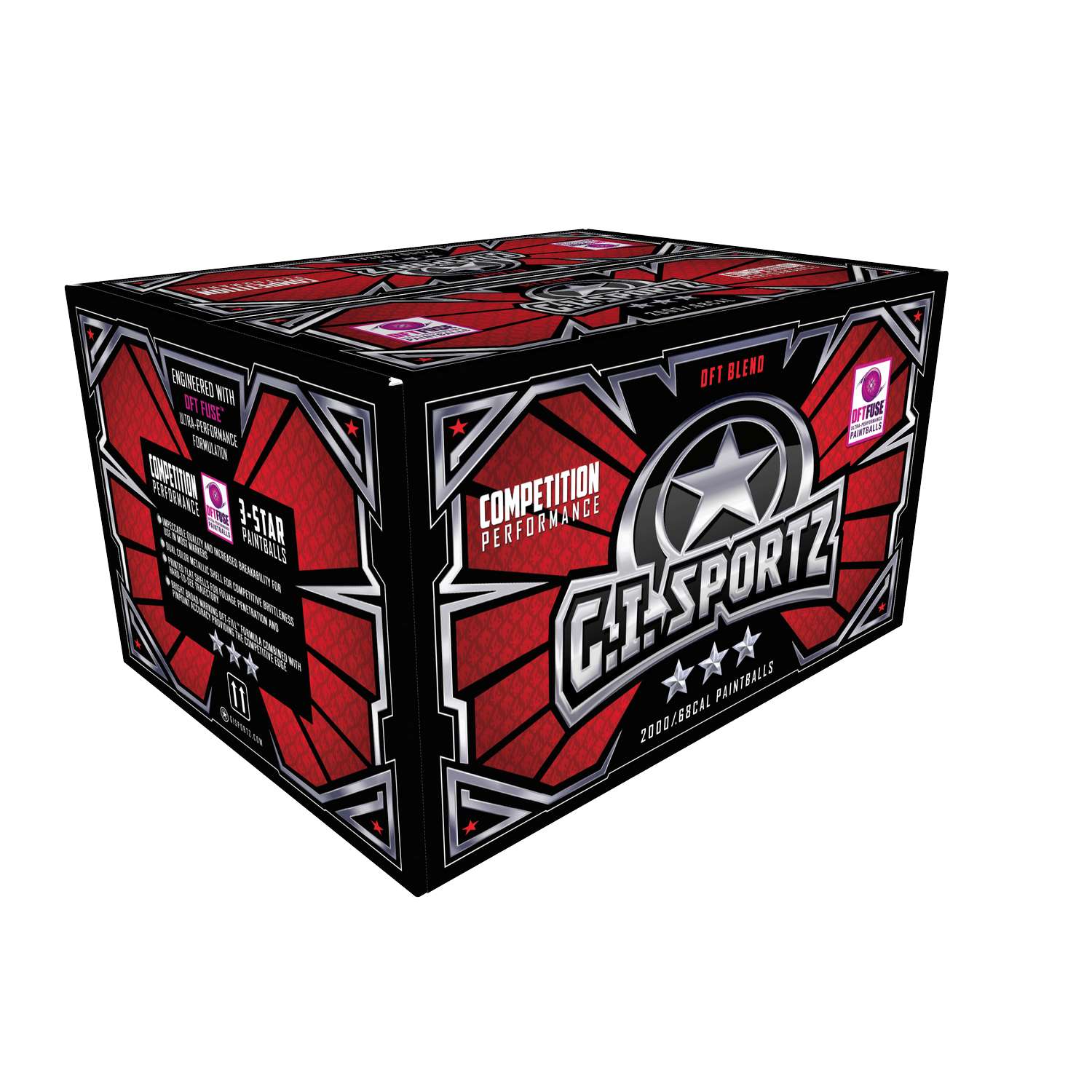 G.I. Sportz 3-STAR Paintballs - 2000ct - Magma / Pine Shell - Yellow Fill - Image 3
