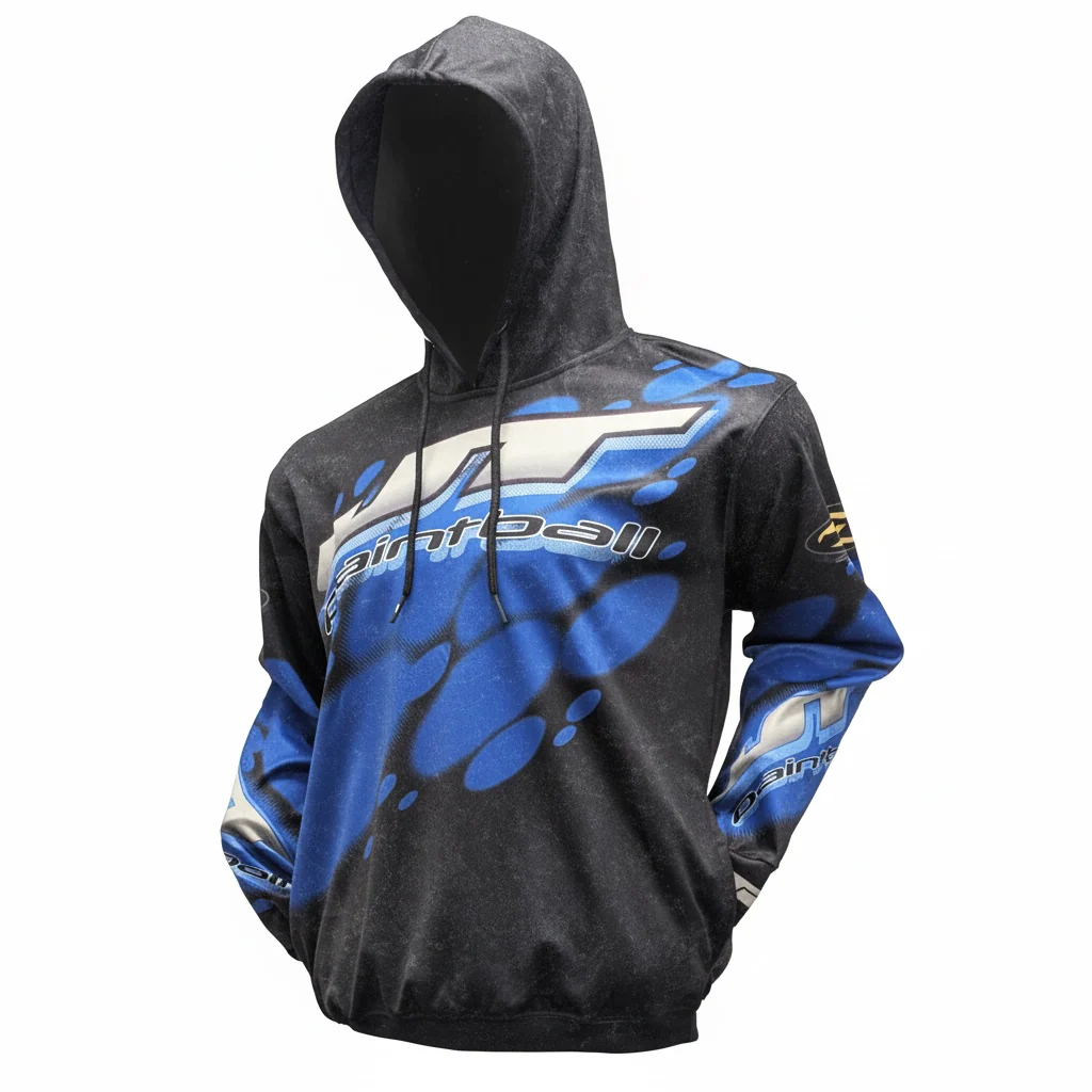 JT Apex Hoodie - Retro Bubble - Blue/Black - Image 3