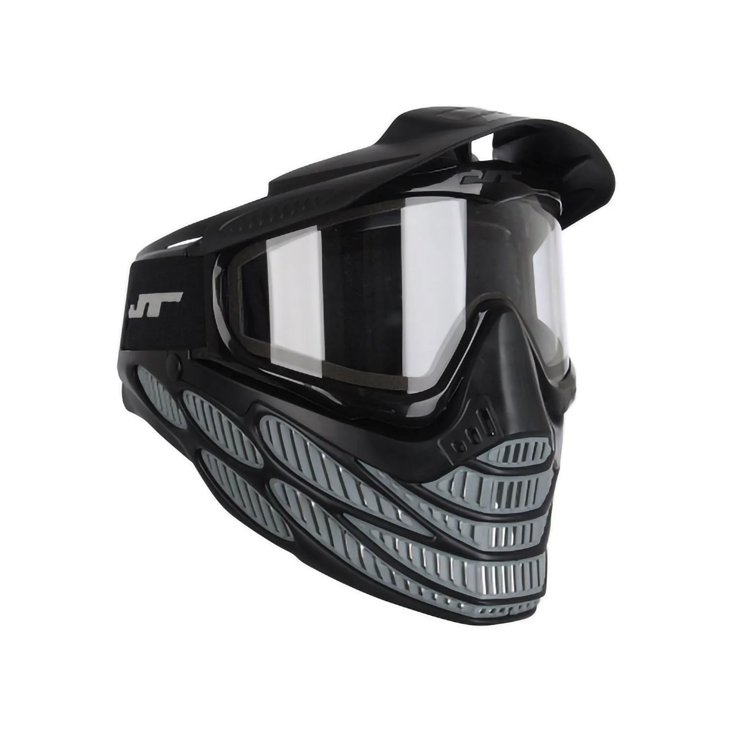JT Flex 8 Black/Grey Paintball Mask w/ Clear Thermal Lens - Image 3
