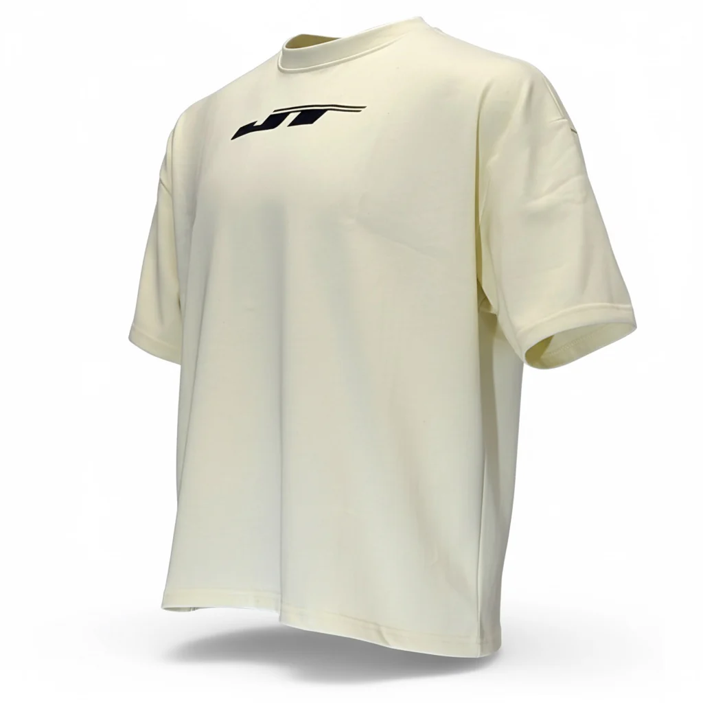 JT Heavyweight Short Sleeve Shirt - Cream - Image 2