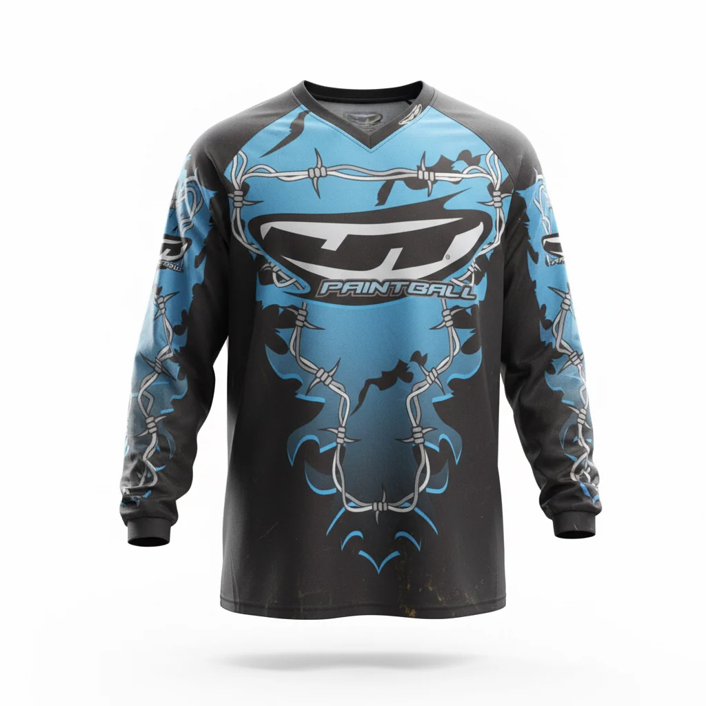 JT OC Jersey - Barb Wire - Blue