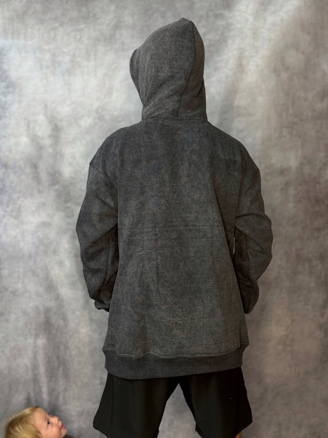 JT Pull Over Hoodie - Stonewash - Black - Image 2