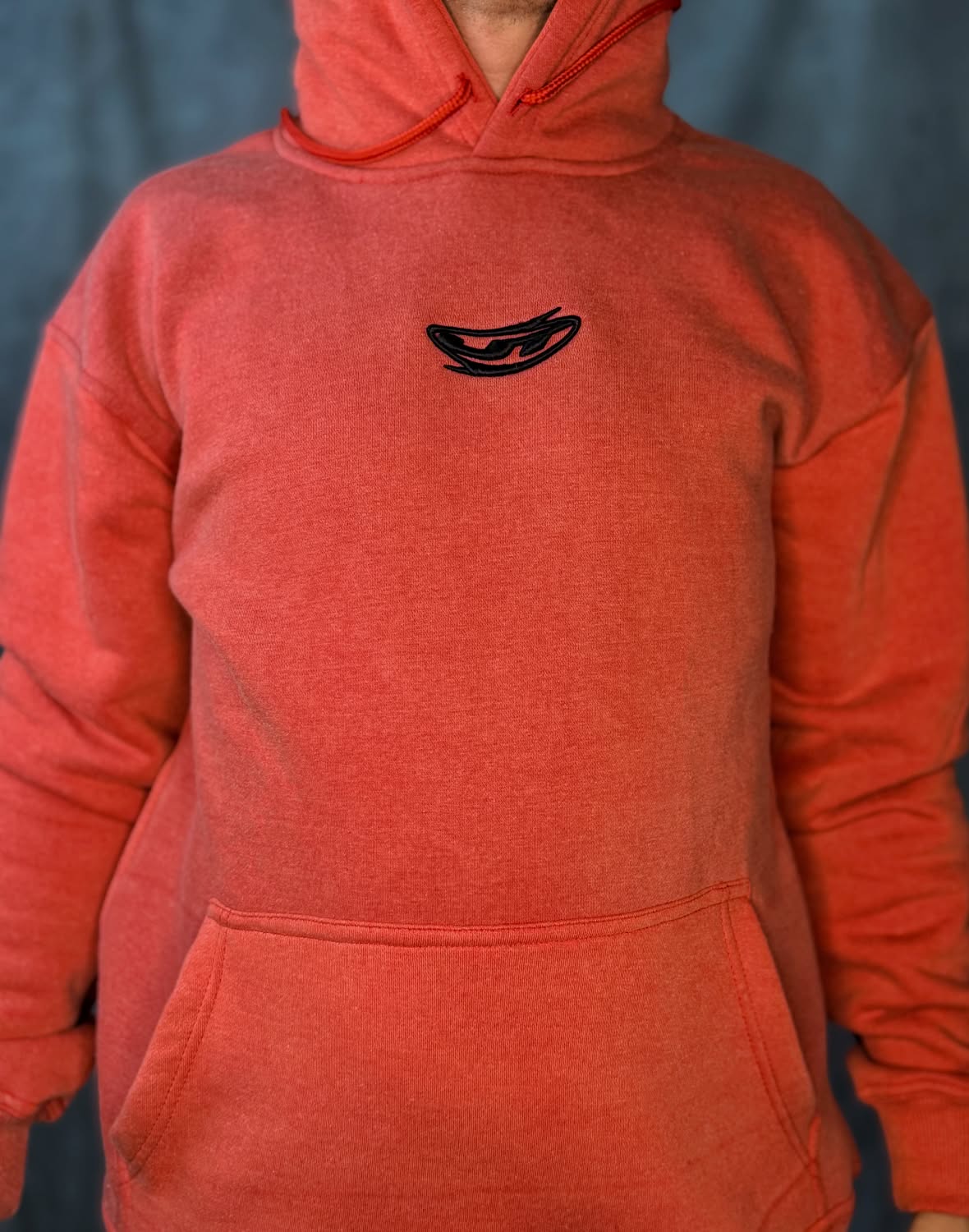 JT Pull Over Hoodie - Stonewash - Red - Image 3