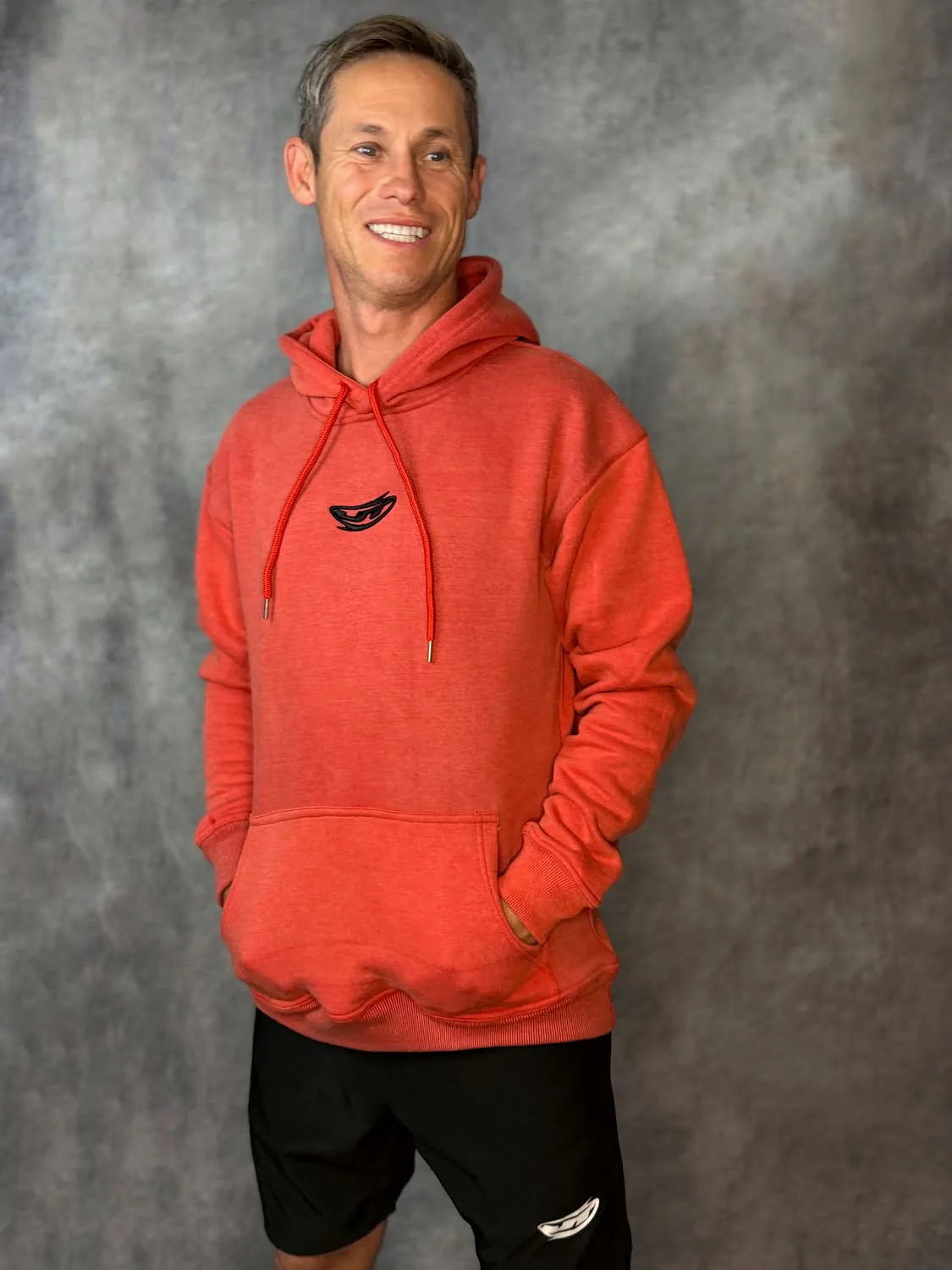 JT Pull Over Hoodie - Stonewash - Red - Image 4