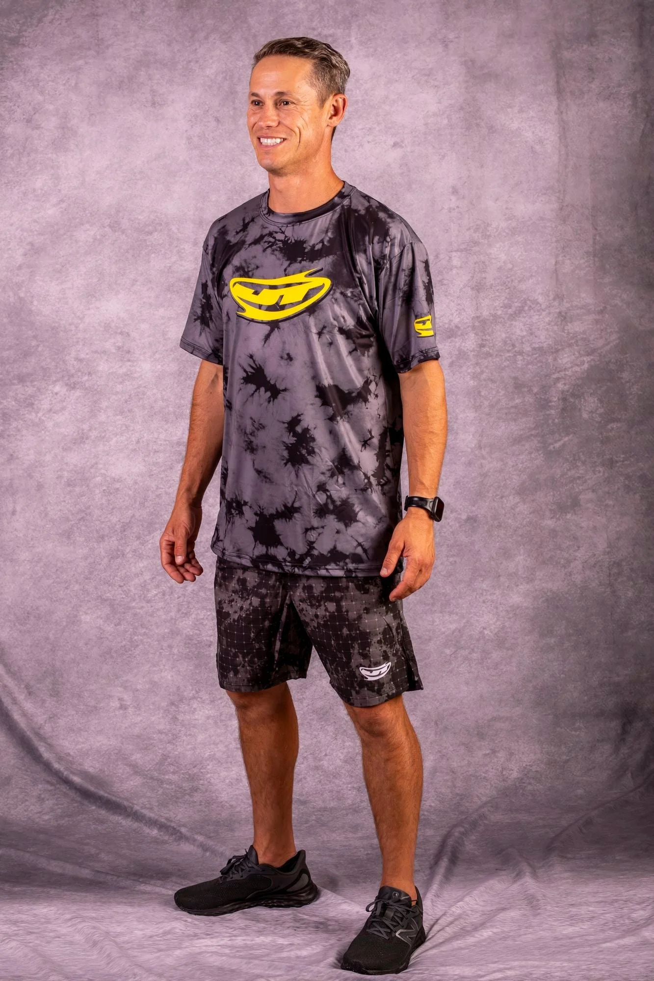 JT Stretch Air T-Shirt - Acid Drop - Black / Grey - Image 2