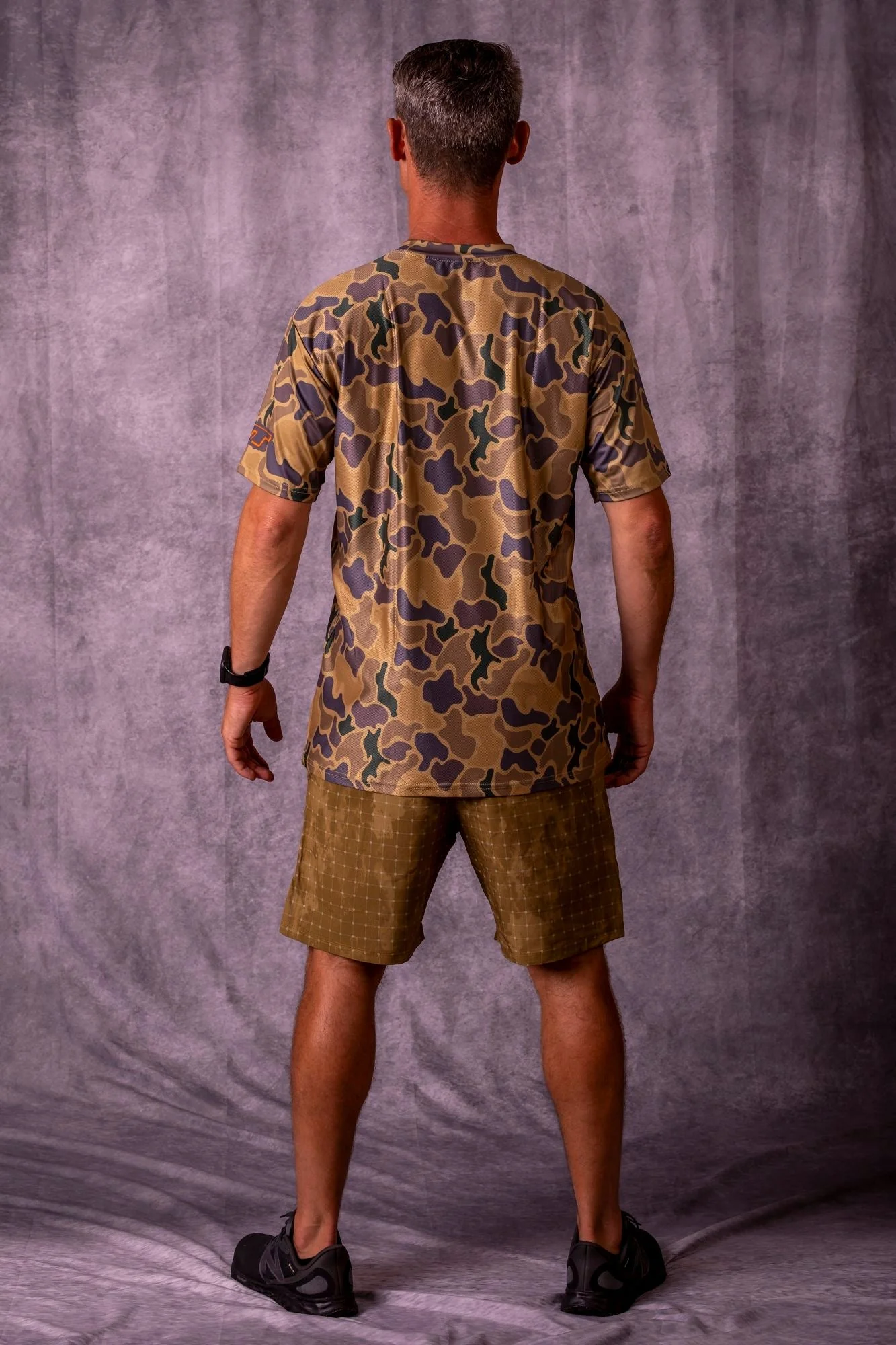 JT Stretch Air T-Shirt - Racing Camo - Hunter Orange - Image 3