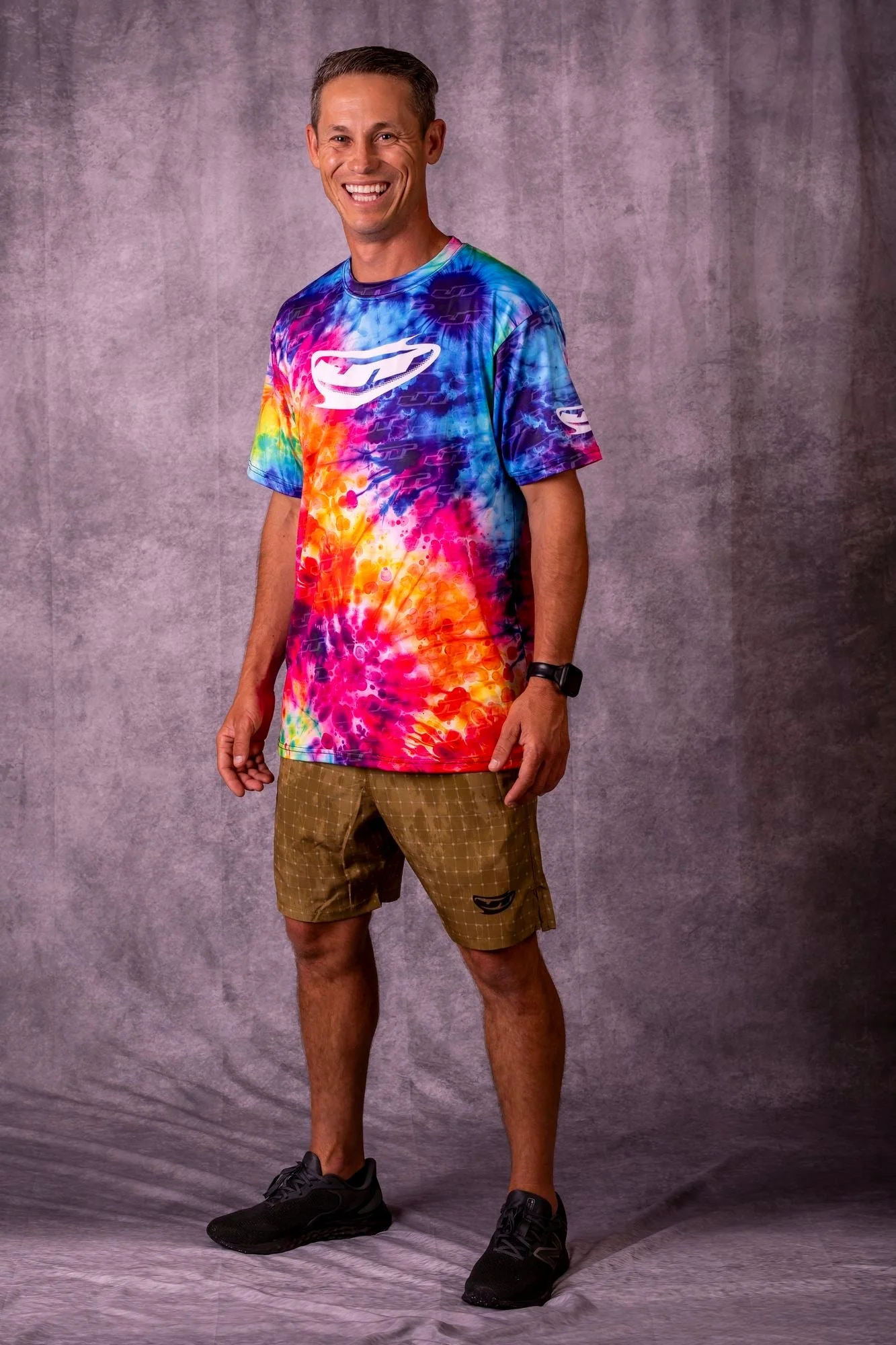 JT Stretch Air T-Shirt - Tie Dye - "Ari" Splat - Image 2