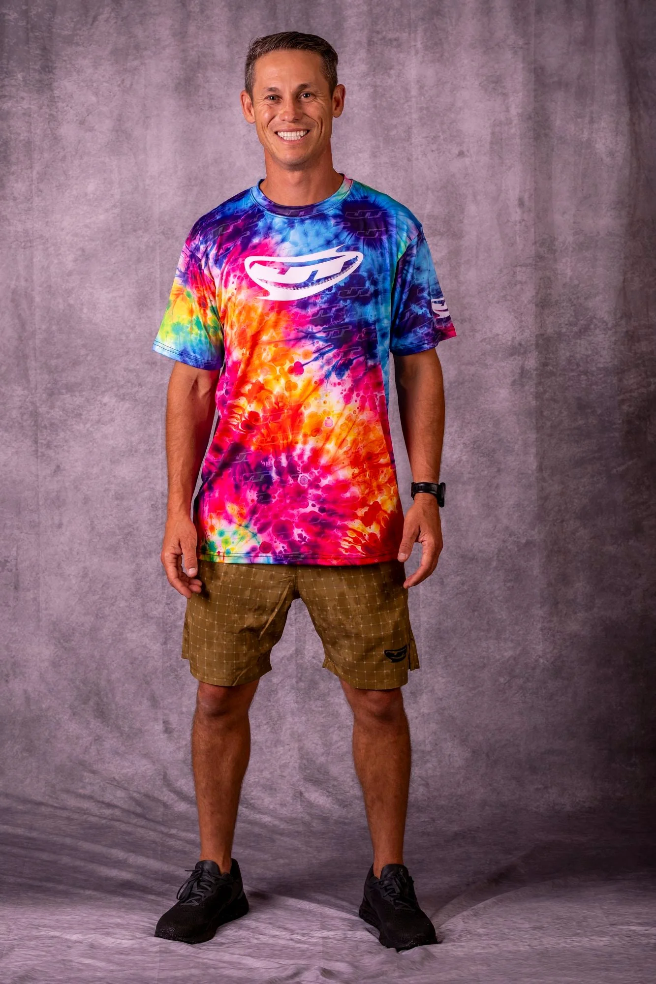 JT Stretch Air T-Shirt - Tie Dye - "Ari" Splat - Image 4