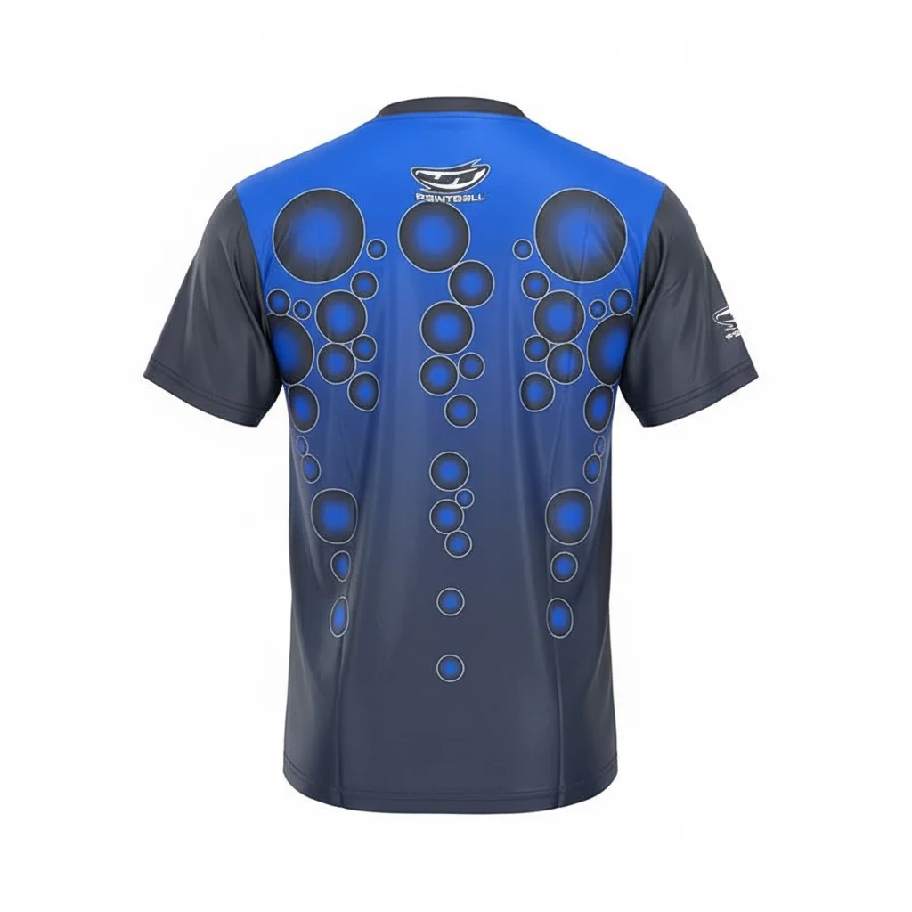 JT Stretchy Soft T Shirt - Bubbles - Blue - Image 2