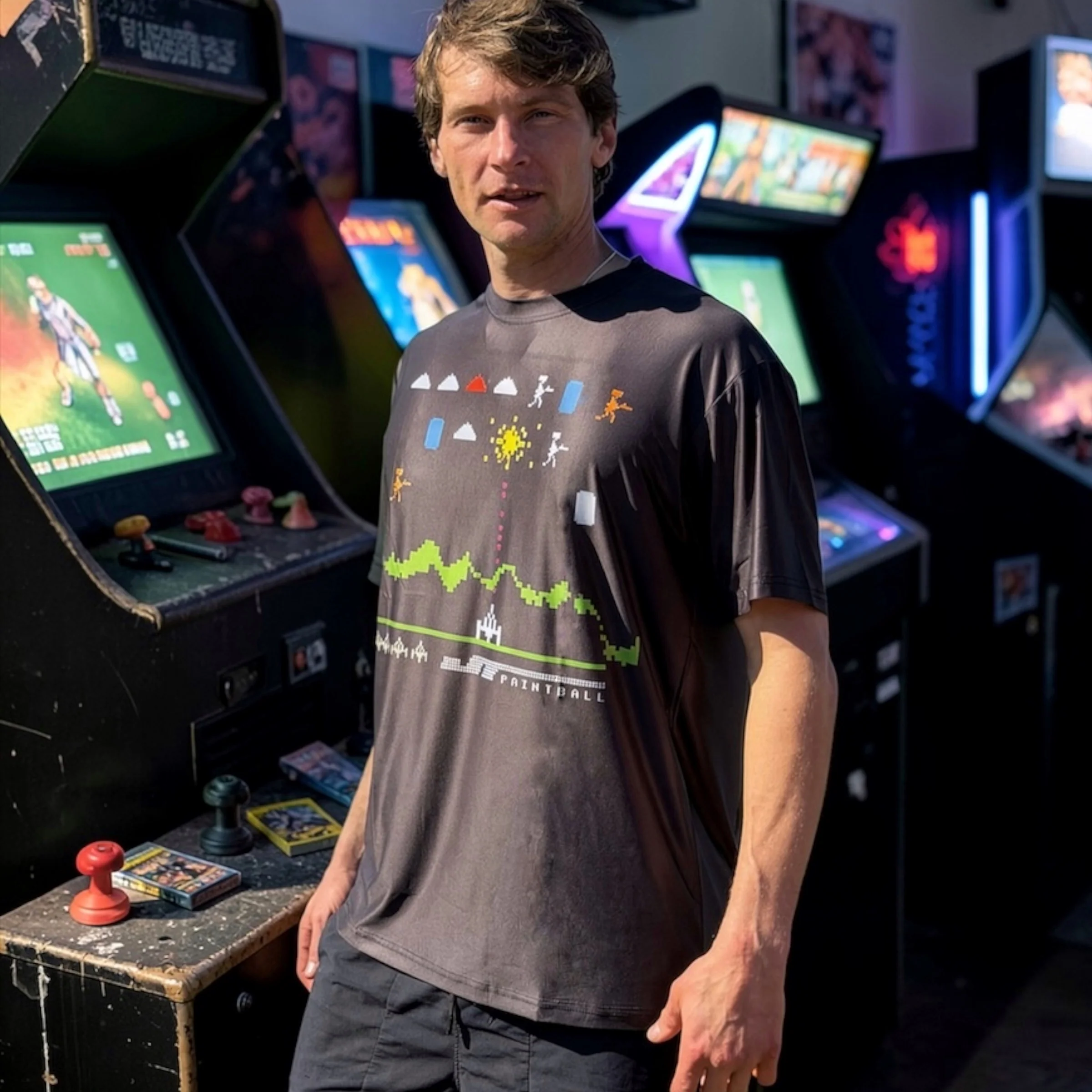 JT Stretchy Soft T Shirt  - Gamer Series - Invader - Image 2